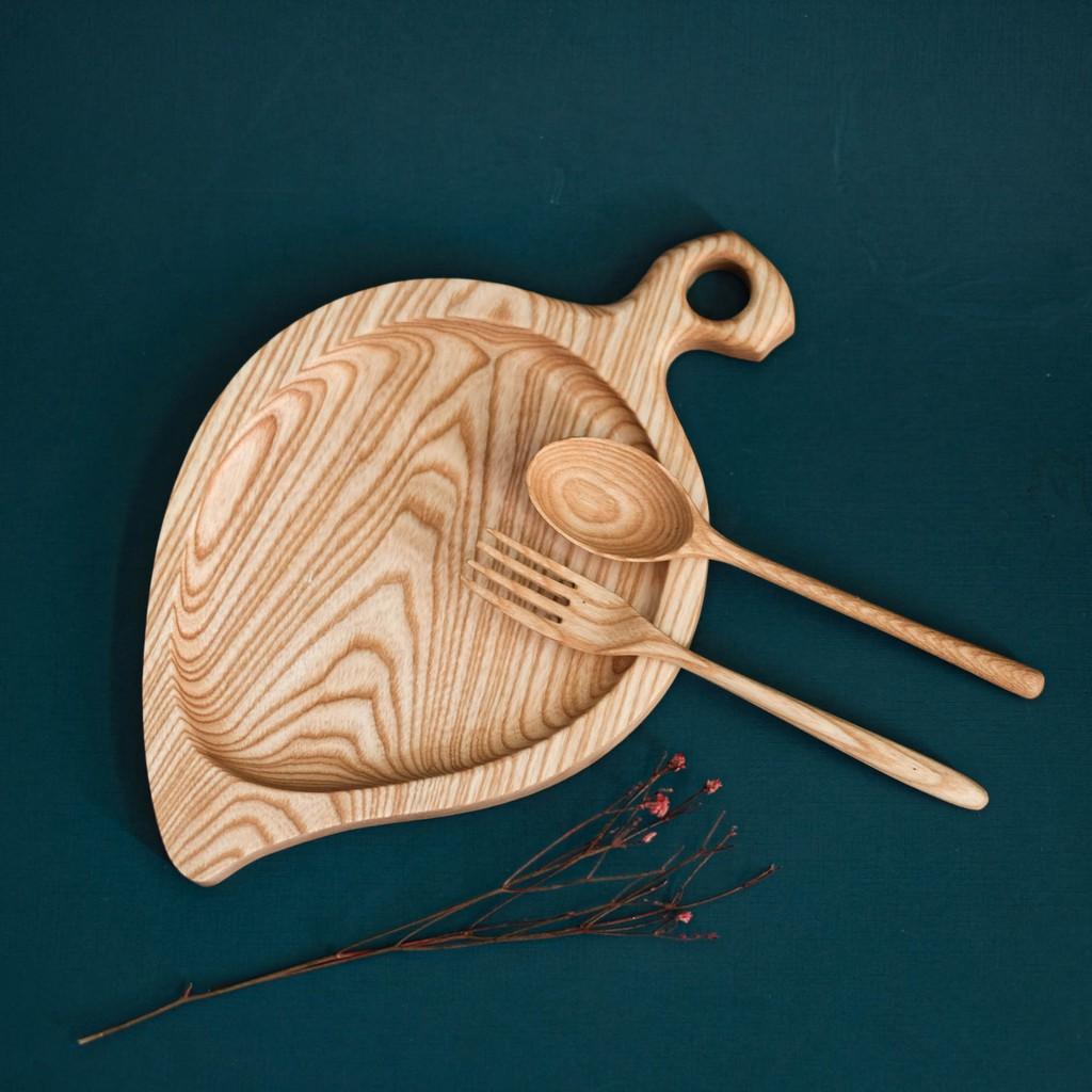 Khay gỗ hình chiếc lá - khay gỗ tự nhiên - Wooden tray