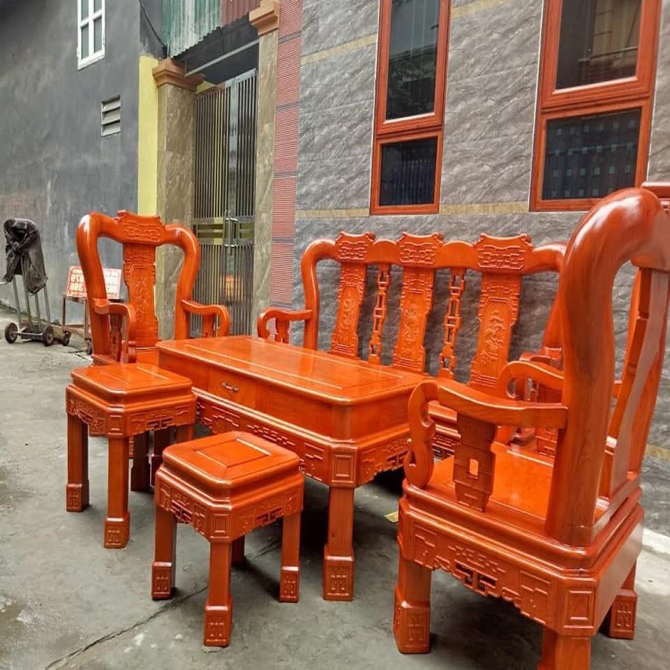 Bộ bàn ghế Minh Quốc Triện gỗ Sồi Nga