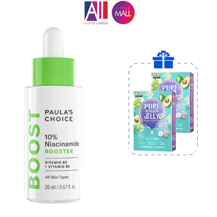 Tinh chất kháng mụn và se lỗ chân lông Paula's Choice 10% niacinamide booster 20ml TẶNG hộp mặt nạ Sexylook  (Nhập khẩu)