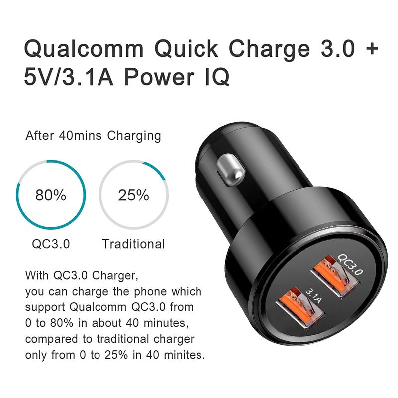 30W Bộ sạc xe USB nhỏ cho máy tính bảng điện thoại di động GPS 5A Bộ sạc nhanh xe- Bộ sạc xe USB bộ sạc bộ sạc trong xe hơi