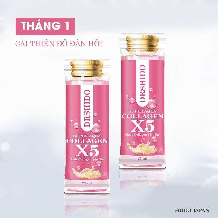 Nước Collagen Yến Sào Motree Super Aqua Collagen X5 1 HỘP 10 gói