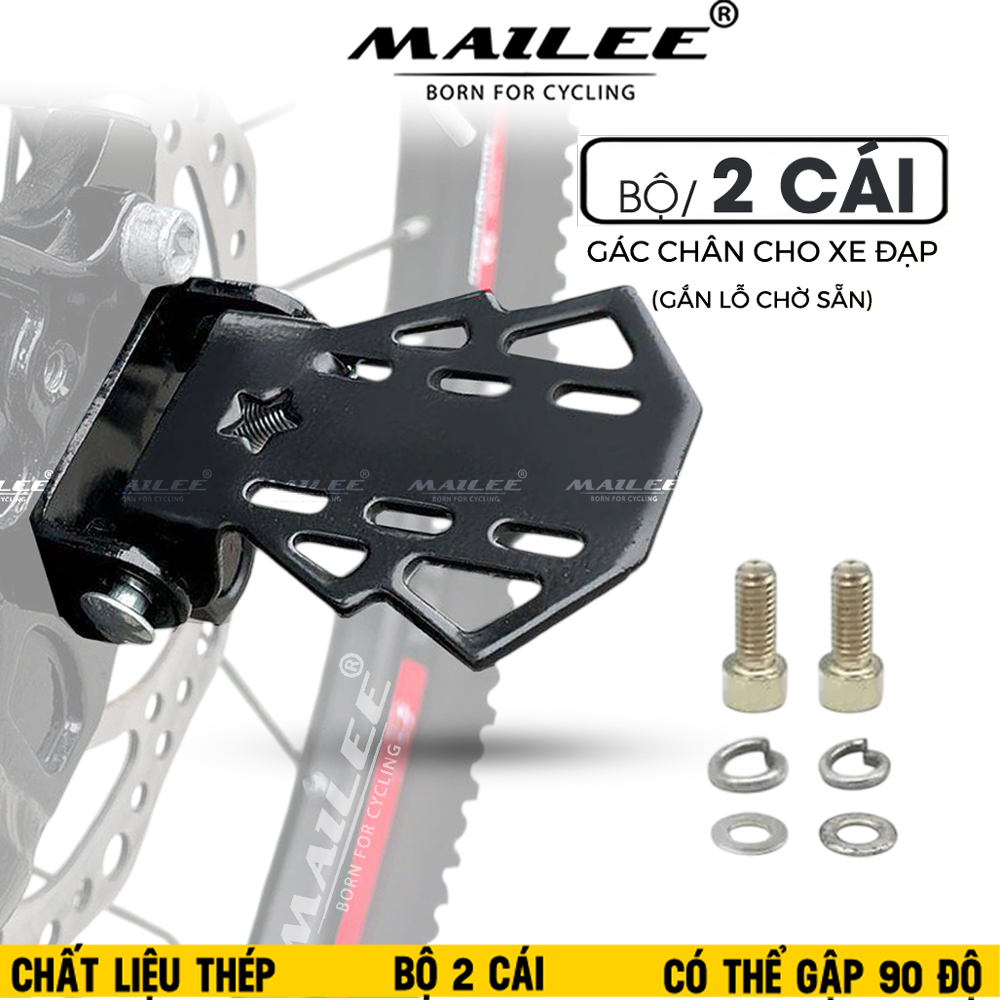 Gác Chân Sau Xe Đạp ST-512M Thép Kim Loại Gập Gọn 90° độ- Phù Hợp MTB, An Toàn Cho Trẻ Em (Bộ gồm 2 cái) - Mai Lee
