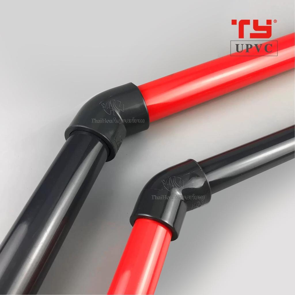 Chếch nhựa PVC 45 độ nhãn hiệu TY dùng cho bể cá cảnh