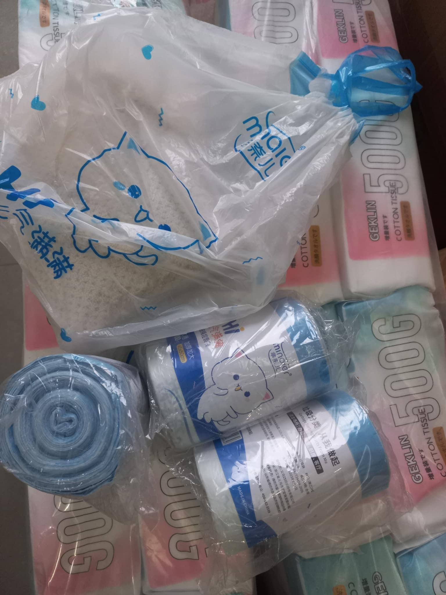Túi Đựng Rác, Túi Rác Tự Phân Huỷ, 1 Cuộn 100 Túi, Túi Đựng Rác Có Dây Rút Tiện Lợi