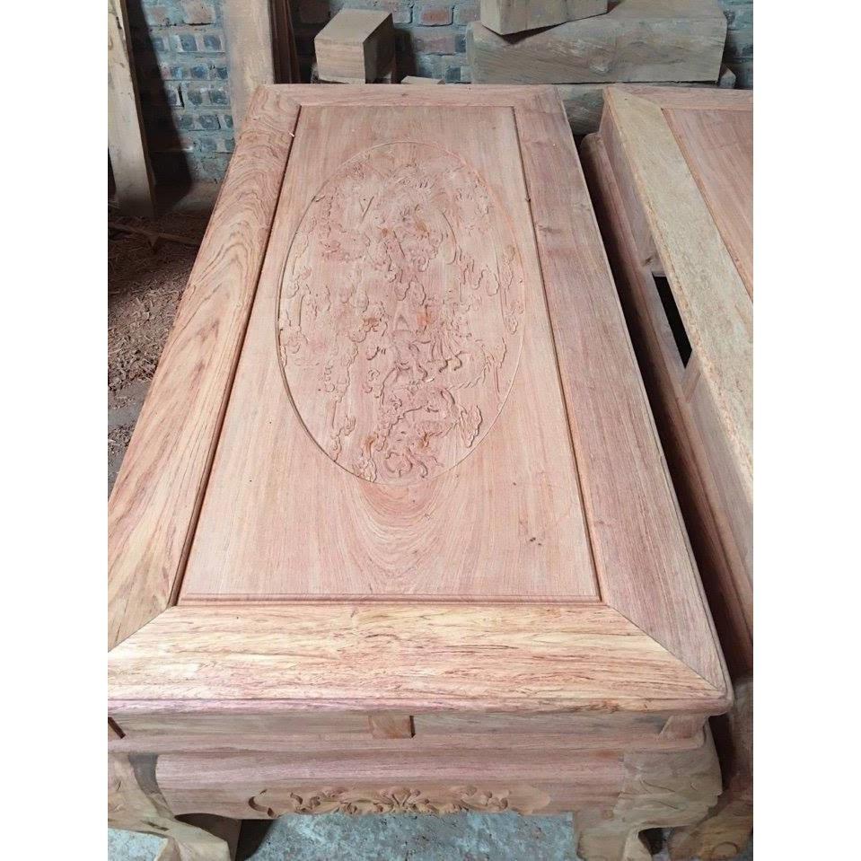 Bàn ghế gỗ phòng khách kiểu louis pháp gỗ hương đá