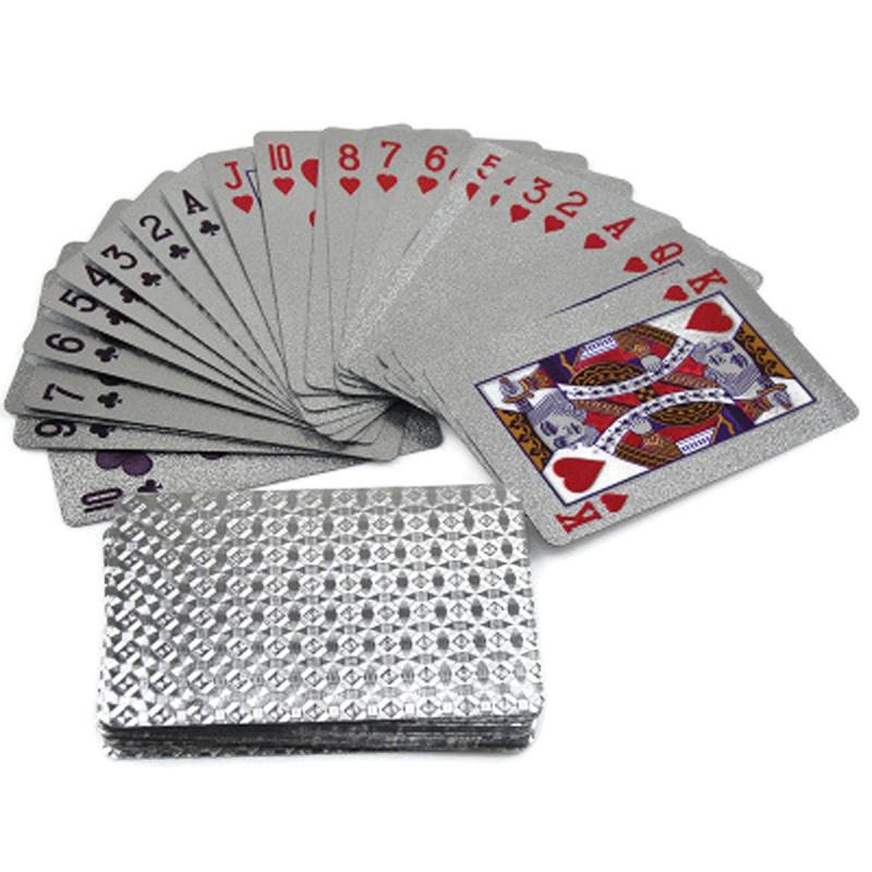 Bộ Bài Tây Mạ Bạc dododios Silver Poker Chống Nước Cực Chất