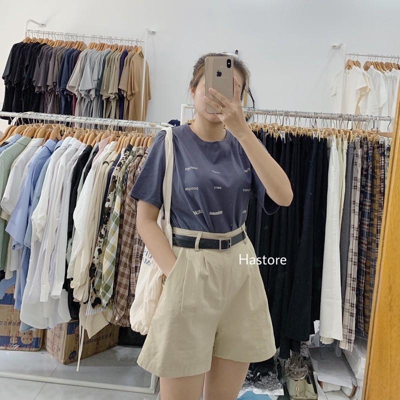 Quần short kaki kèm nịt