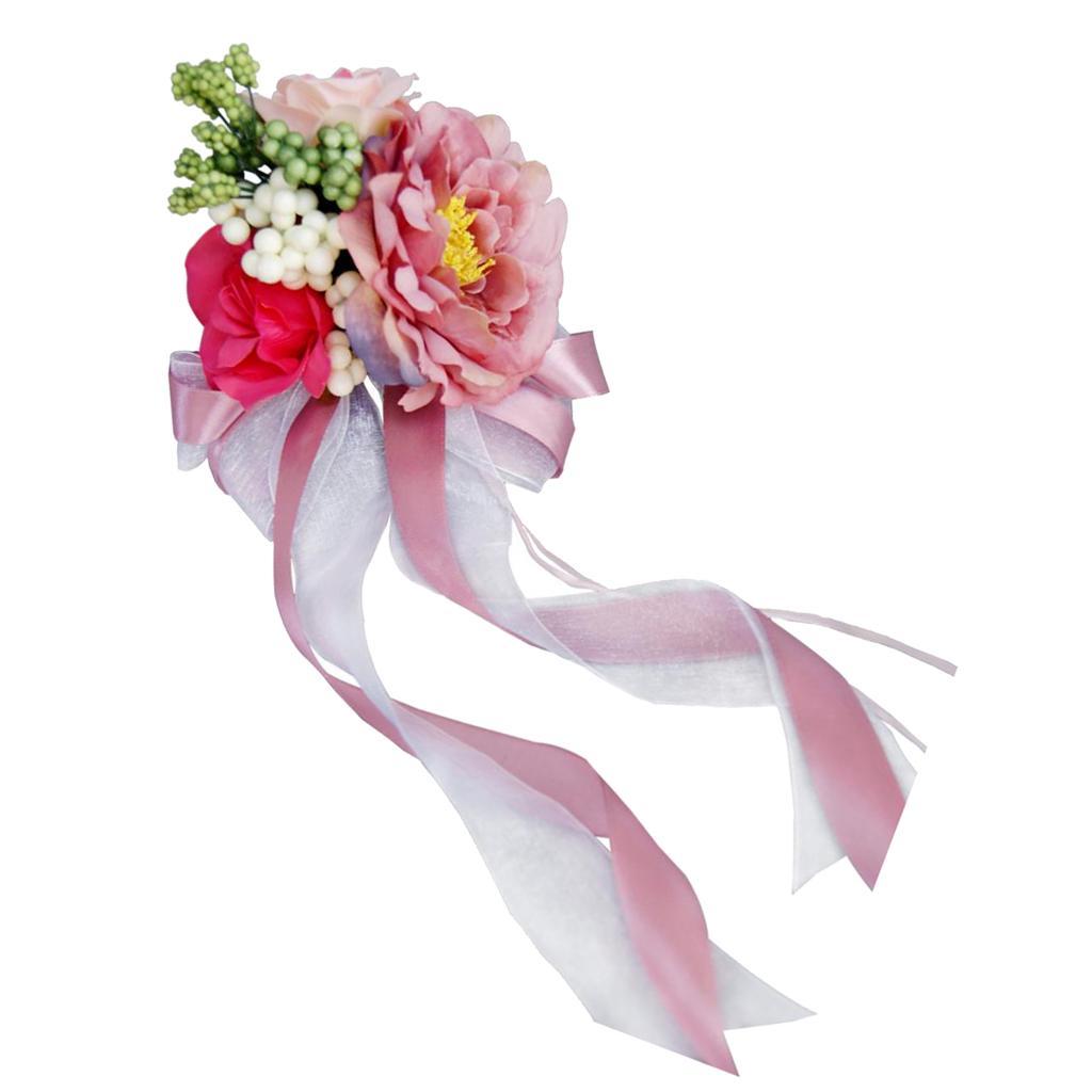 Wedding Car Artificial Silk Flower and Ribbon Party Decor Kit