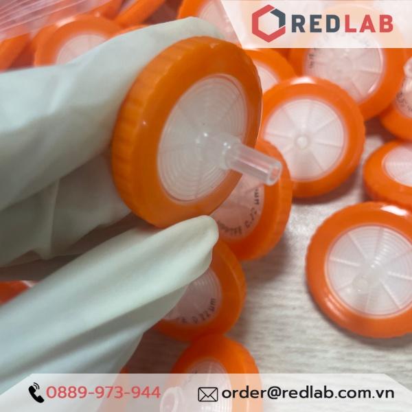 Đầu lọc Syringe PTFE đường kính 33mm, lỗ lọc 0.22um không tiệt trùng Finetech PTFE033N022I