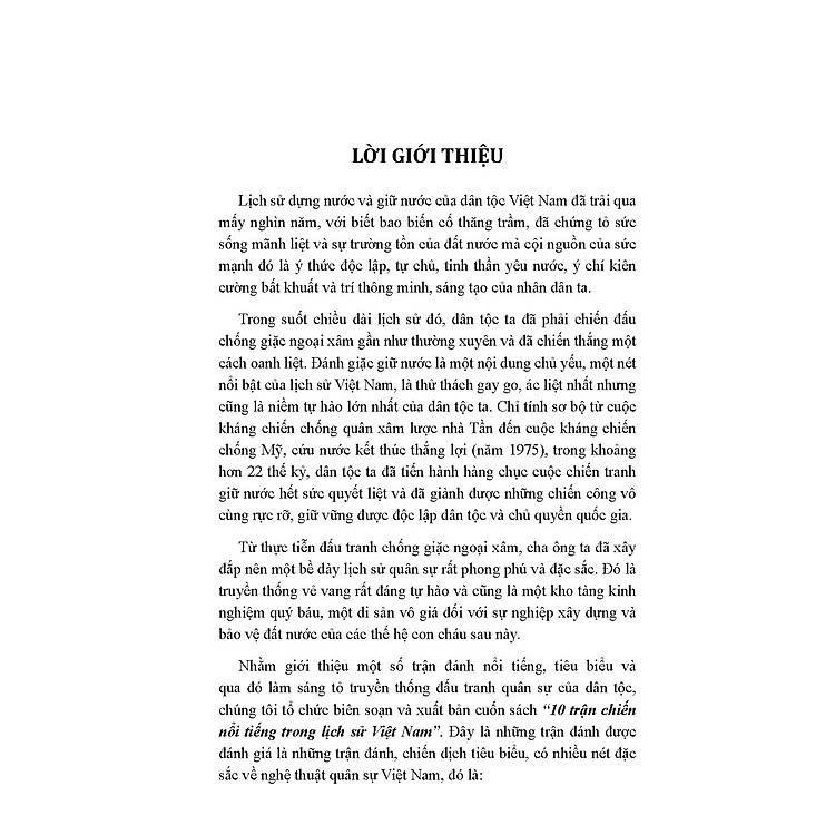 Sách - 10 Trận Đánh Nổi Tiếng Trong Lịch Sử Việt Nam - Đại Tá Đặng Việt Thủy - VIETNAMBOOK