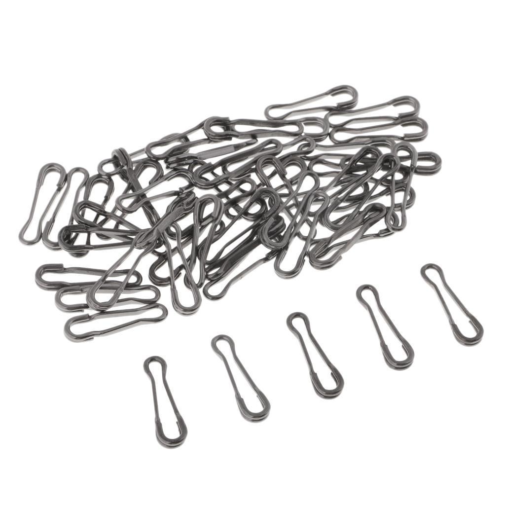200x Fishing Quick Change Hawaiian Snaps Swivels Baits Lures Clip Link 20mm