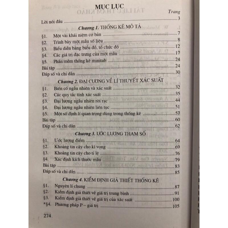 Sách - Thống Kê Và ứng Dụng + Bài Tập Thống Kê - Giáo Trình Dùng Cho Các Trường Đại Học Và Cao Đẳng - NXB Giáo Dục - HV - ảnh 6