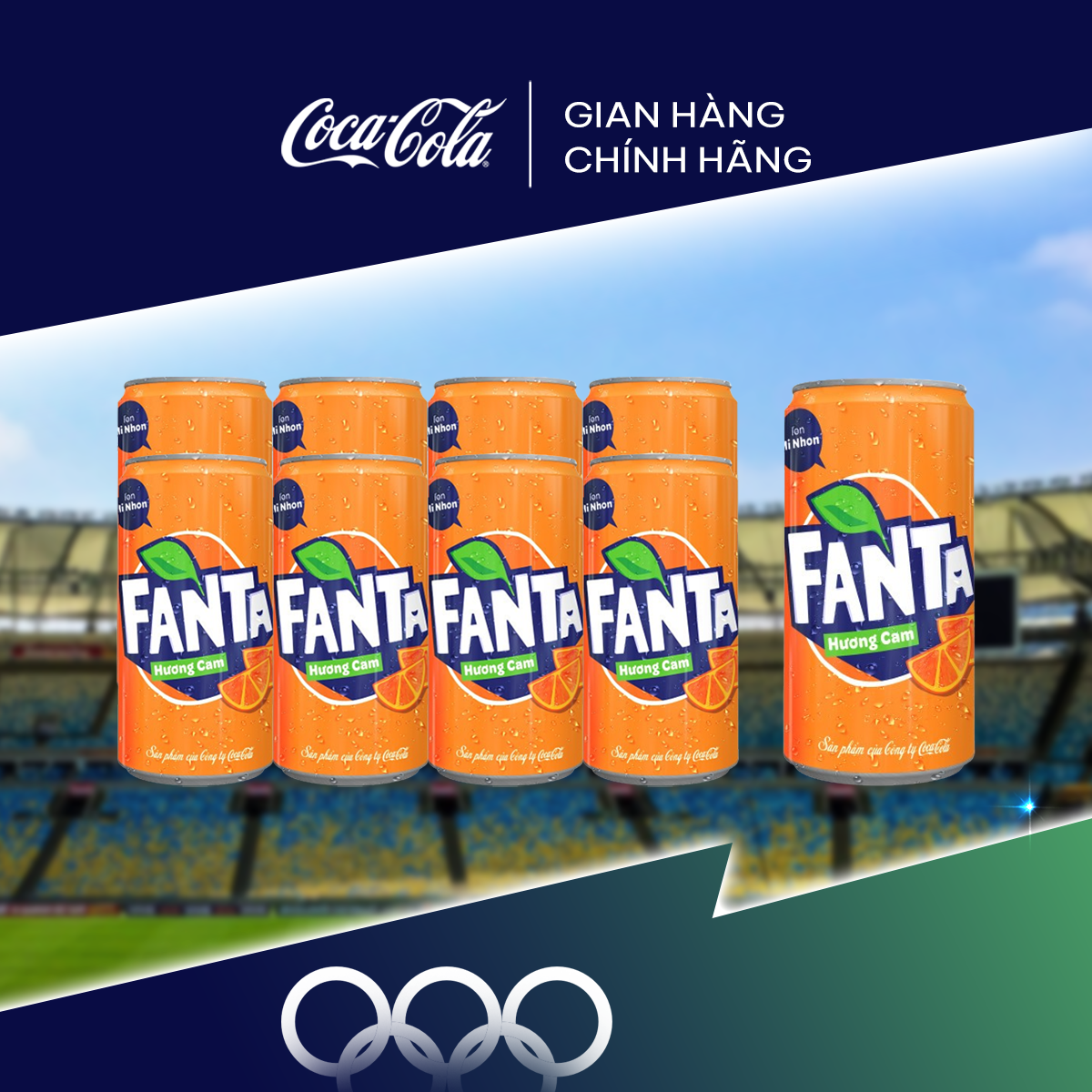 Lốc 8 Lon Mi-nhon Nước Giải Khát Có Gas Fanta Cam Lon 235ml