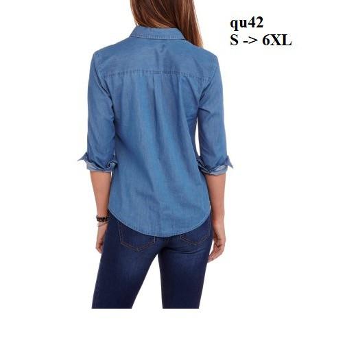 TOP144 SƠ MI DENIM NỮ
