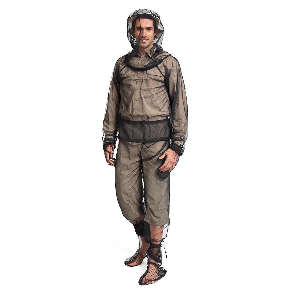 Outdoor Camping Fishing Mosquito Suit Bug Bee Mozzie Fly Insect Jacket Trouser Set