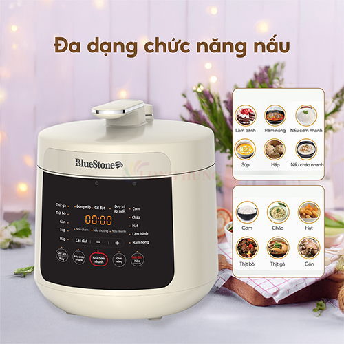 Nồi áp suất Bluestone 4.8 lít PCB-5760 - Hàng chính hãng