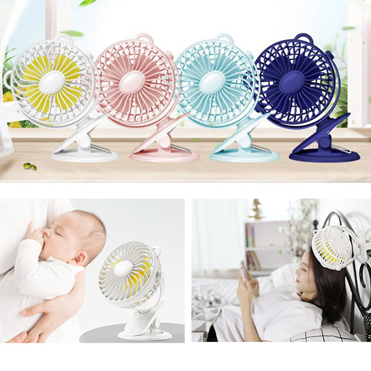 Quạt sạc tích điện cao cấp tiên lợi OLAPLE - Hàng nhập khẩu