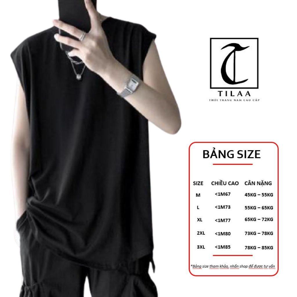 Áo Thun Sát Nách Unisex TILAA FASHION Form Rộng Trơn tanktop nam nữ ulzzang Hàn Quốc AT02