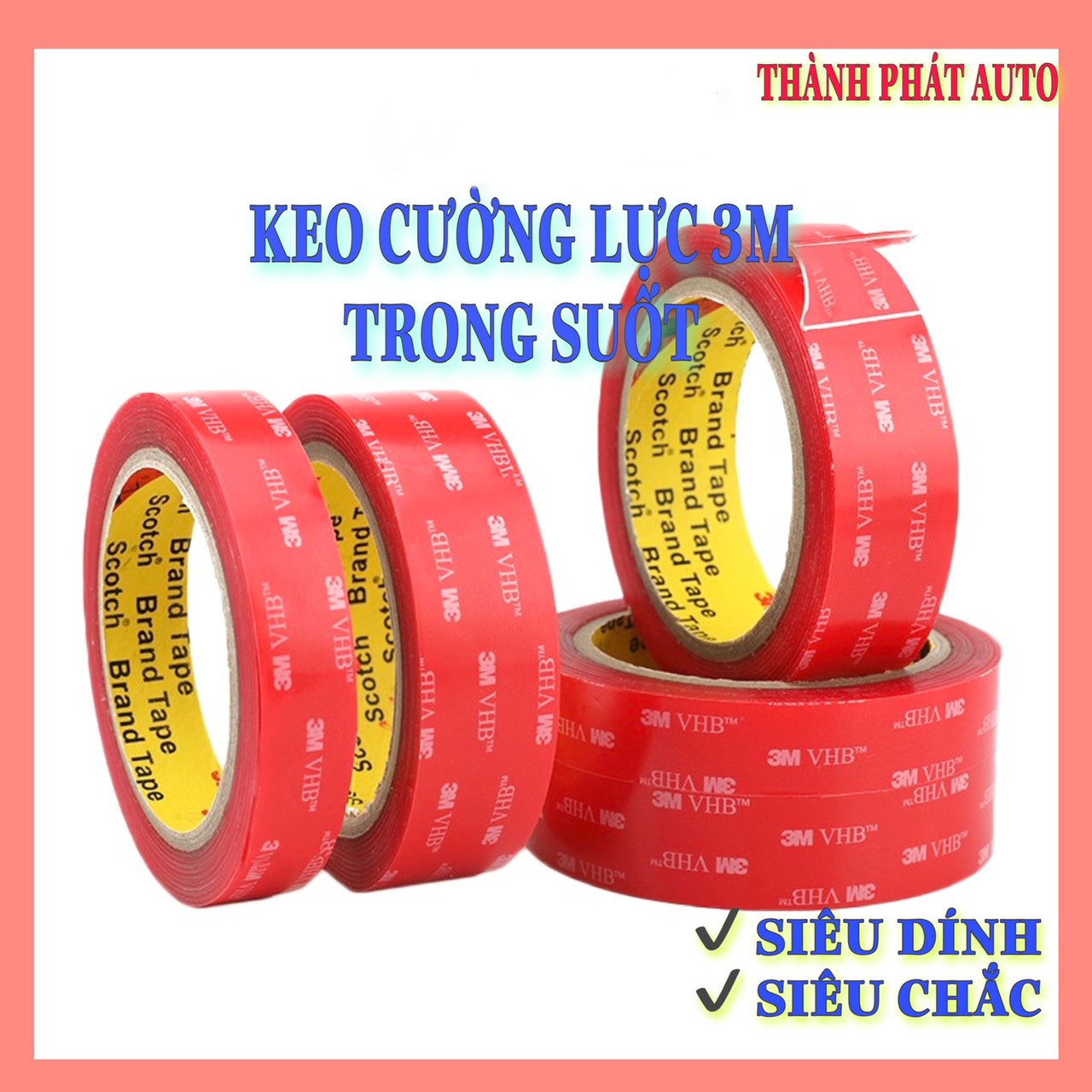 [NHIỀU KÍCH THƯỚC]Băng keo dán 2 mặt nano trong suốt siêu dính - Băng dính chống nước chuyên dụng ô tô siêu chắc