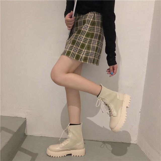 Bốt ulzzang hàn quốc 2 màu be đen mã 209 kèm ảnh thật