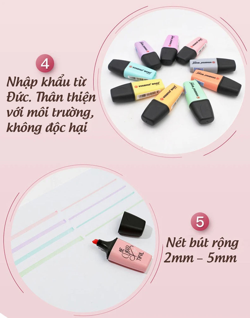 Bút dạ quang STABILO BOSS MINI 07