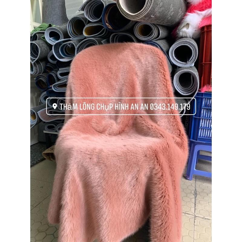 Thảm lông Màu hồng sen siêu đẹp