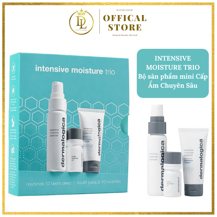 Bộ 3 Cấp Ẩm Chuyên Sâu dành cho làn da khô Dermalogica Intensive Moisture Trio Kit