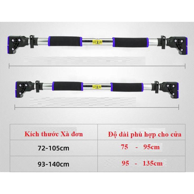 Xà đơn treo tường, gắn tường 2021 tặng đôi găng tay - điều chỉnh 72cm - 110cm và 93cm-140cm nặng 2kg, 2.8kg - Mẫu TG01