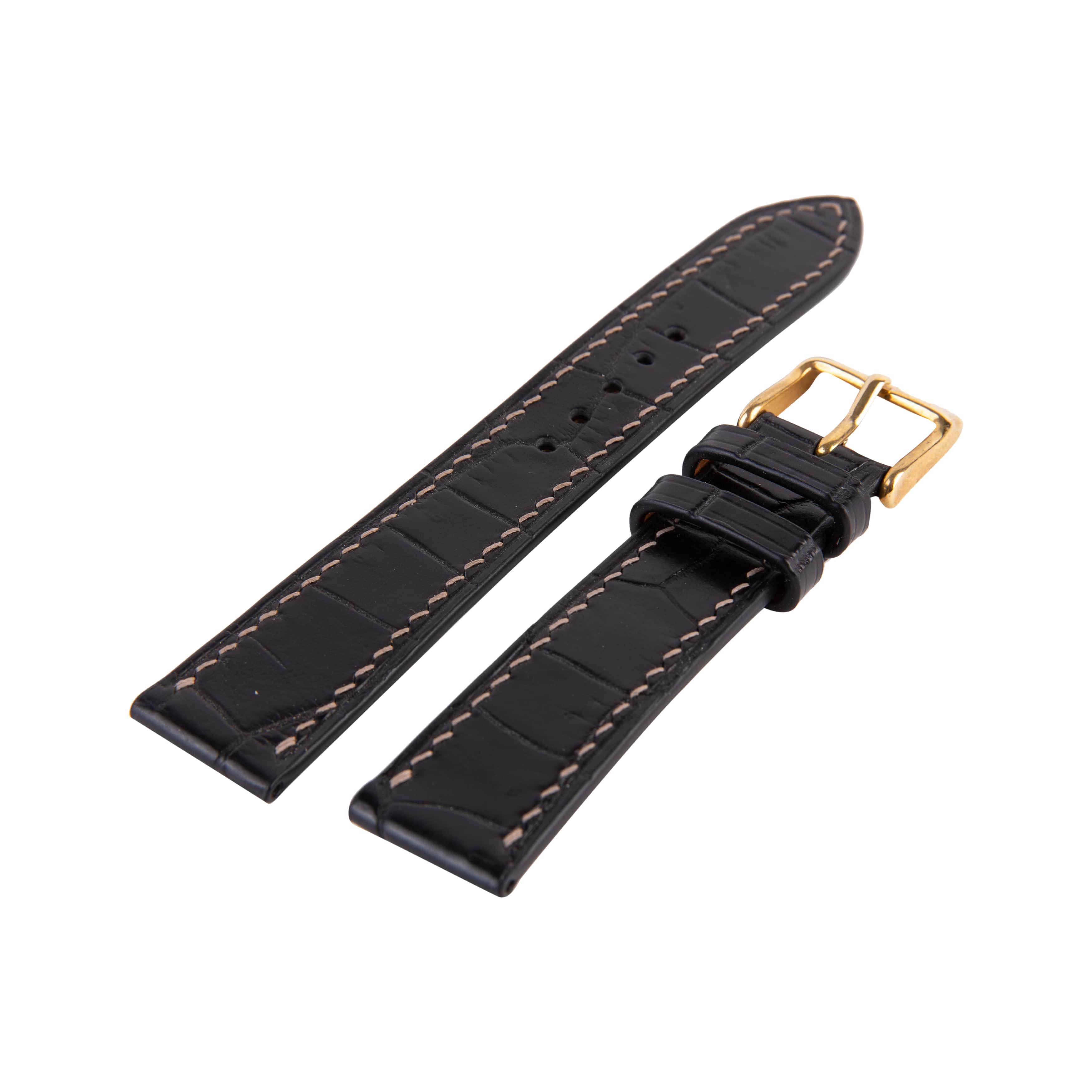 Dây đồng hồ da màu đen