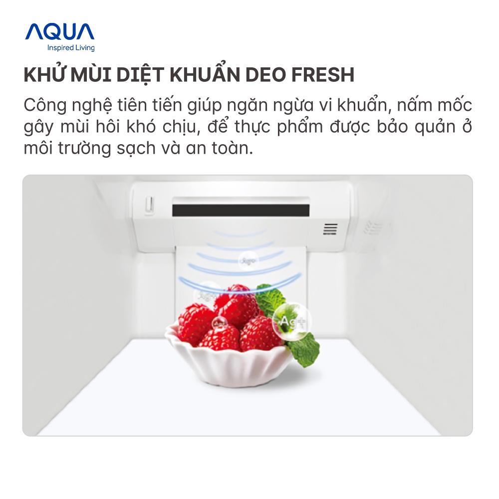 [Freeship toàn quốc - Bảo hành chính hãng 2 năm] Tủ lạnh ngăn đông dưới Aqua 320 Lít AQR-B379MA(WGB)