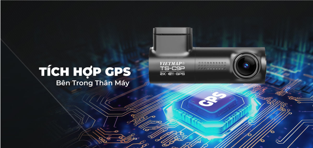 VIETMAP TS-C9P CAMERA HÀNH TRÌNH 2K NHỎ GỌN (Tặng ngay bản quyền VIETMAP LIVE PRO - 12 tháng khi mua sản phẩm) - Hàng chính hãng