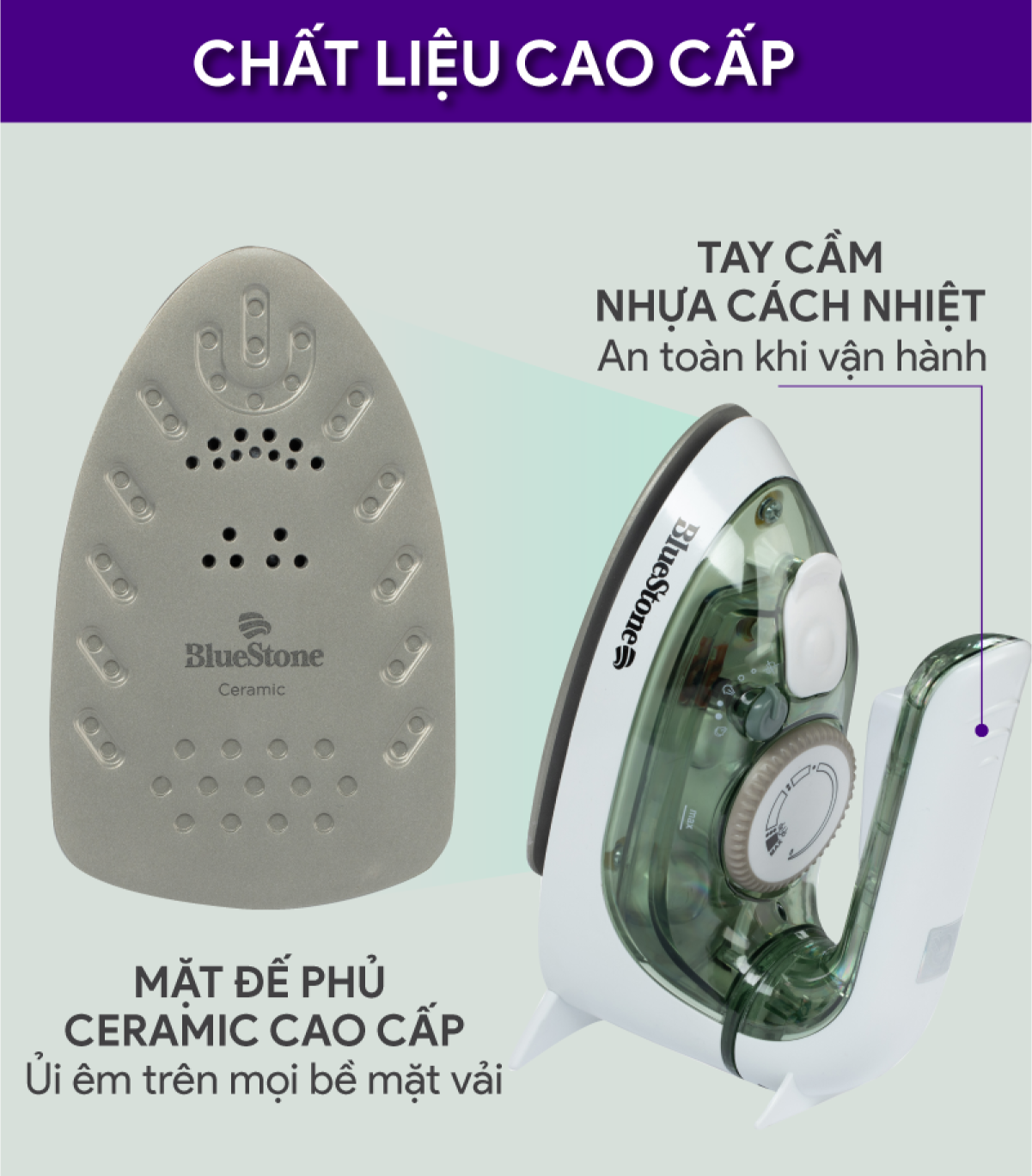Bàn ủi hơi nước du lịch mini BlueStone SIB-3819 (1200W) - Hàng Chính Hãng