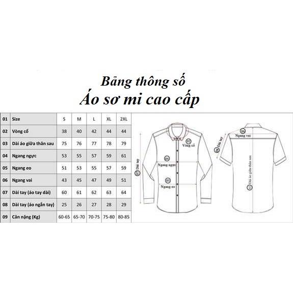 Áo sơ mi nam MÀU TRẮNG công sở cao cấp, áo sơmi trắng tay dài - NH Shop