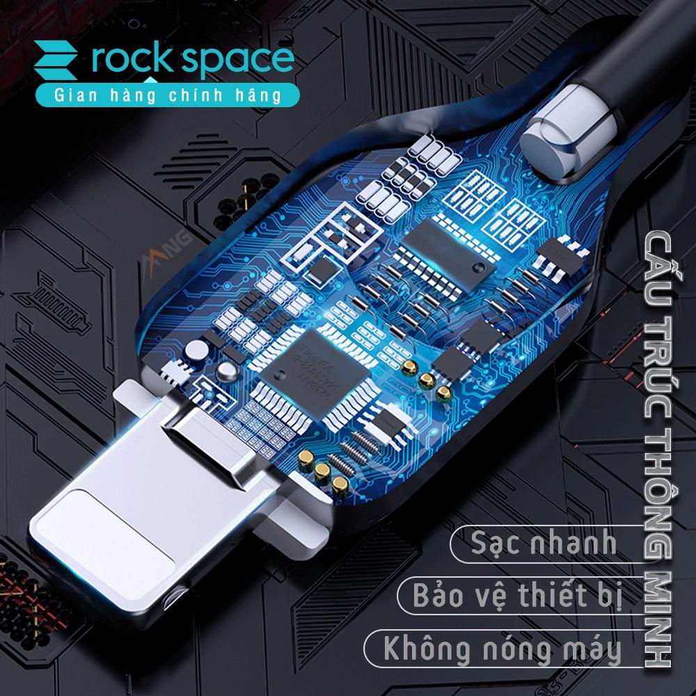 Dây Cáp Sạc RockSpace Z12 dành cho Iphone sạc nhanh ổn định không nóng máy độ dài 1m - Hàng chính hãng