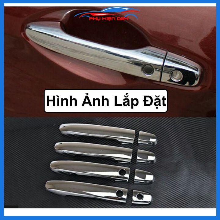 Ốp tay hõm Civic 2016-2017-2018-2019-2020 vân carbon, mạ crom chống trầy bảo vệ cửa xe ô tô