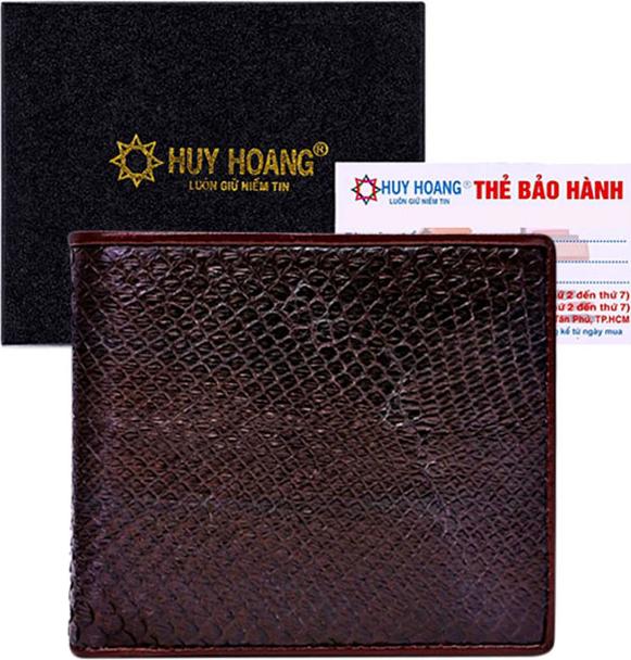 Ví Nam Da Trăn Huy Hoàng HT2303 (12.5 x 10 cm) - Nâu
