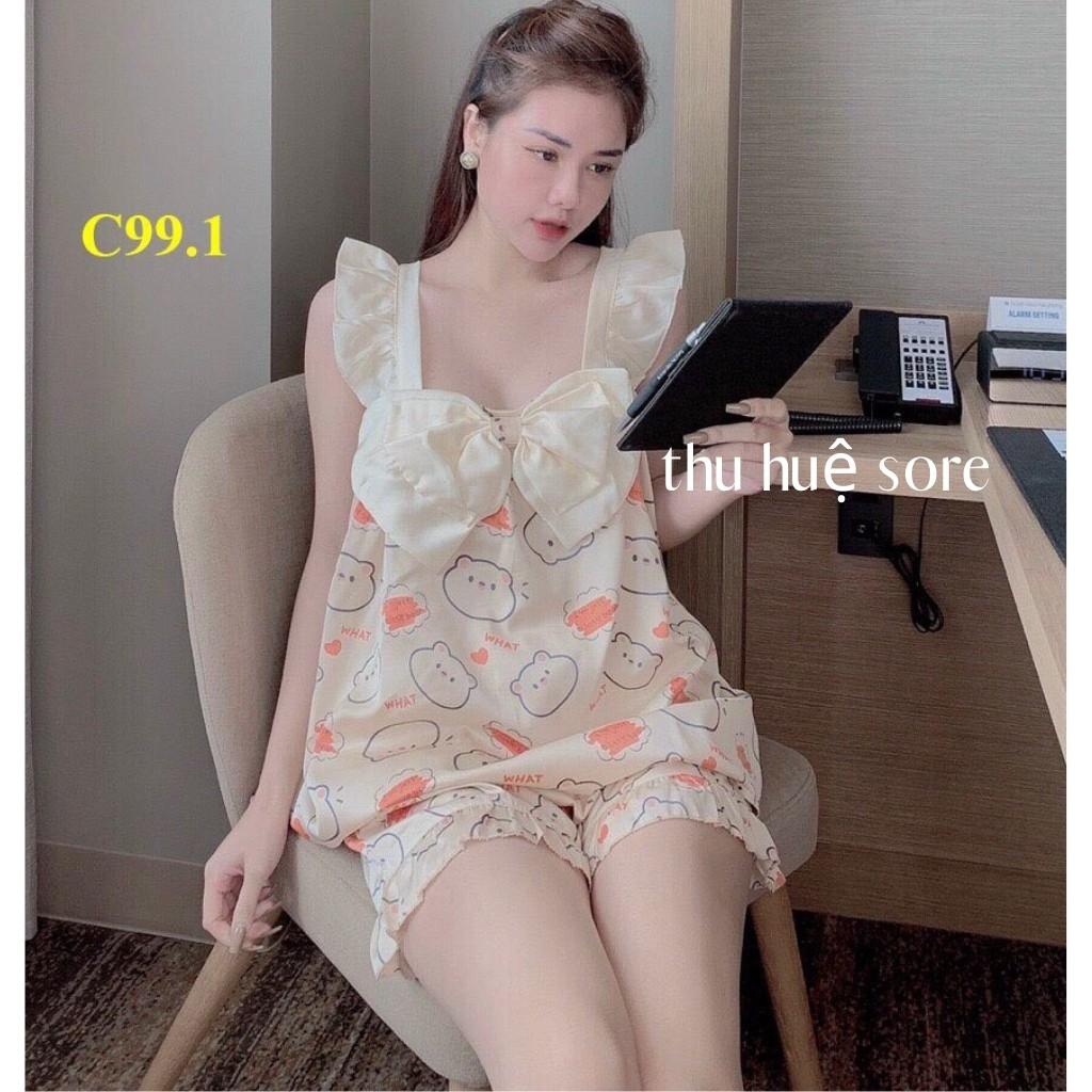 Đồ Bộ Mặc Nhà Lụa Satin Loại 1 Phong Cách Tiểu Thư Cho Nữ
