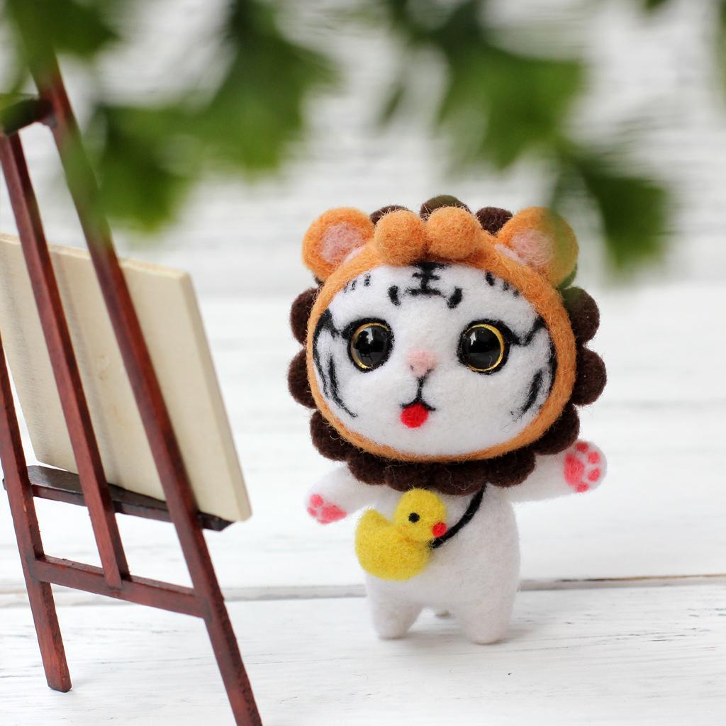 DIY Animal Hamster Felting Kit Handmade Needlefelted Kit For Beginner