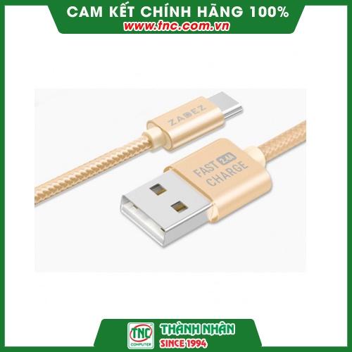 Cáp sạc Type C Zadez ZCC-135-Hàng chính hãng