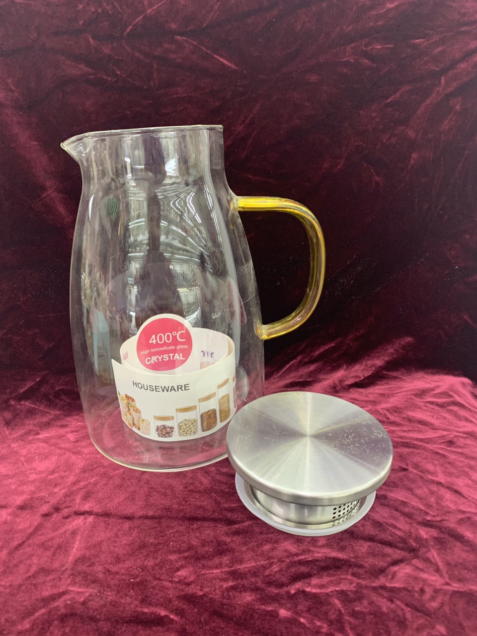 Bình đựng nước thủy chịu nhiệt cao cấp nắp inox 1650ml - ANTH676