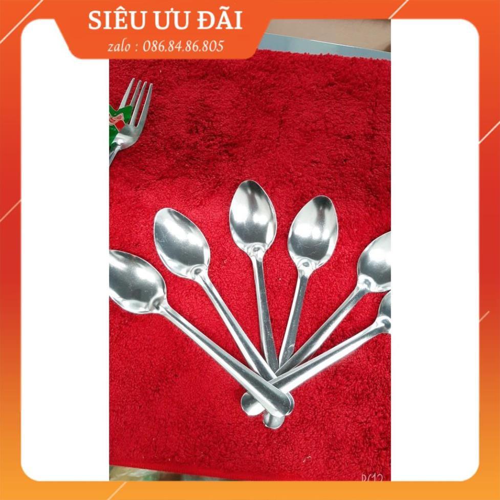 Combo 10 Thìa inox ăn cơm, phở không gỉ nhiều mãu (Mẫu ngẫu nhiên)