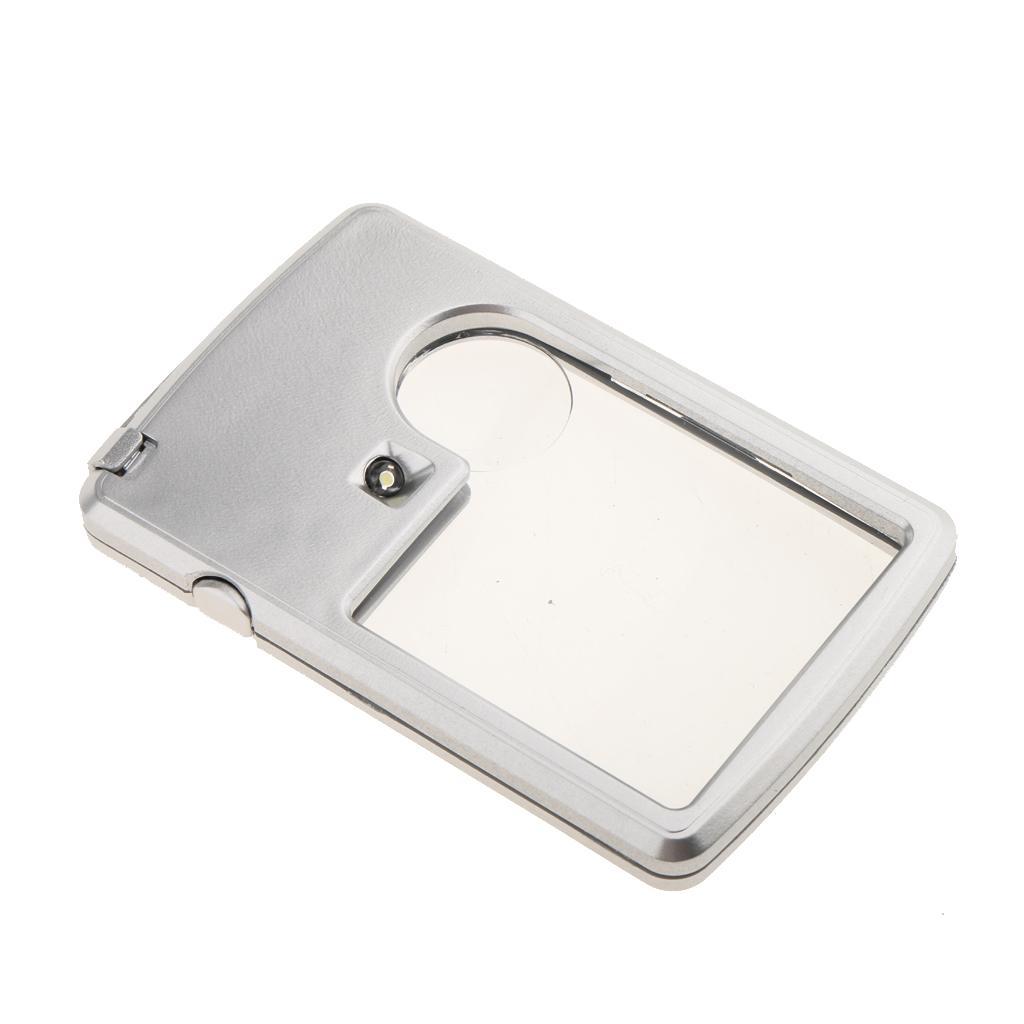 3X 6X Square Glass Loupe Lens Magnifying Tool for Jewelry Watch Coin Stamp