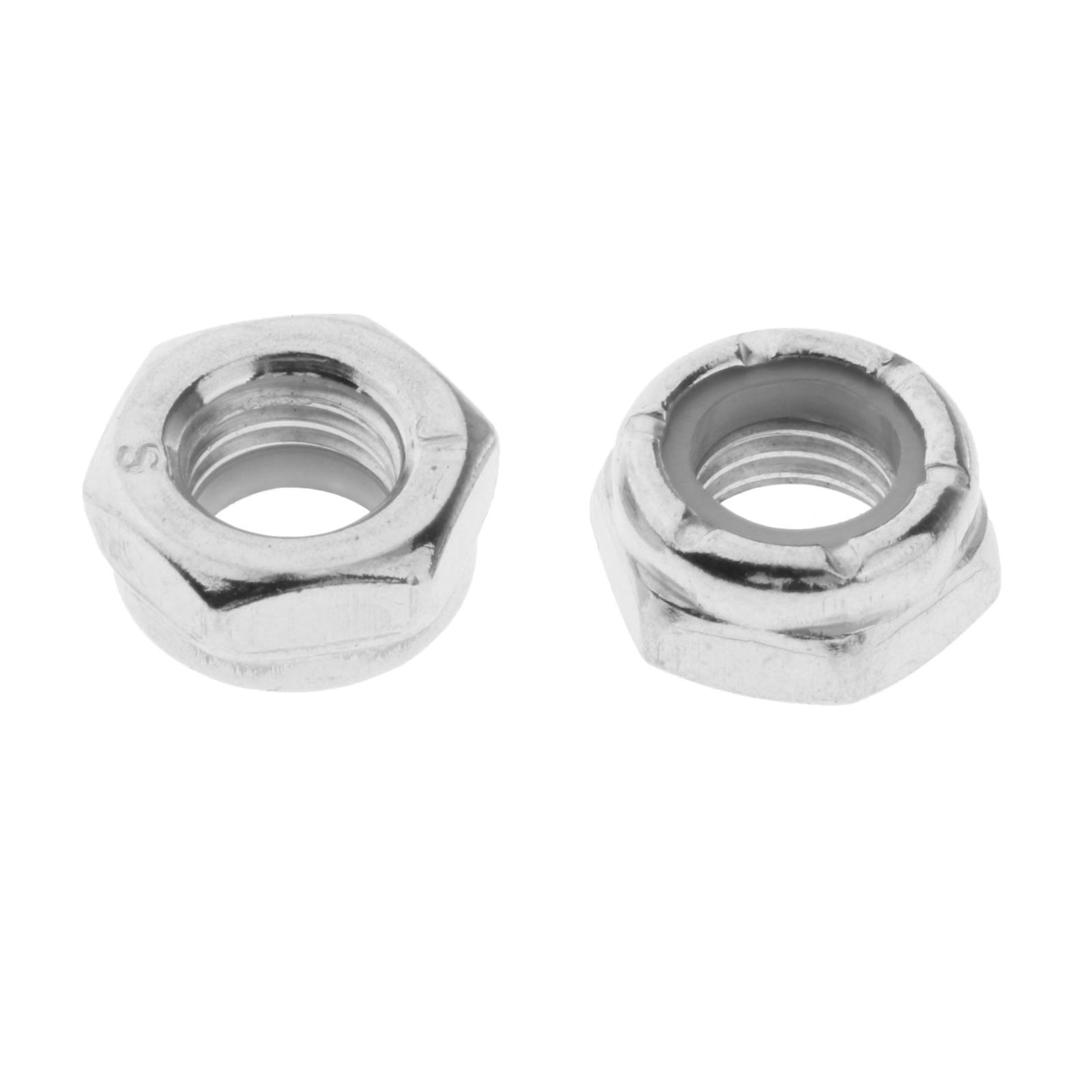 4 Pieces Skateboard Longboard Trucks Axle Nuts , 8 Pieces Alloy Washers Spacer Set with 1 Piece Wrench Multi Tool