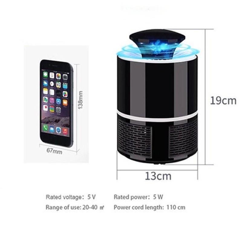 Đèn Bắt Muỗi Thông Minh Hình Trụ, Máy Hút Muỗi Có Đèn Mini  Công Nghệ Đèn LED Dùng Nguồn USB