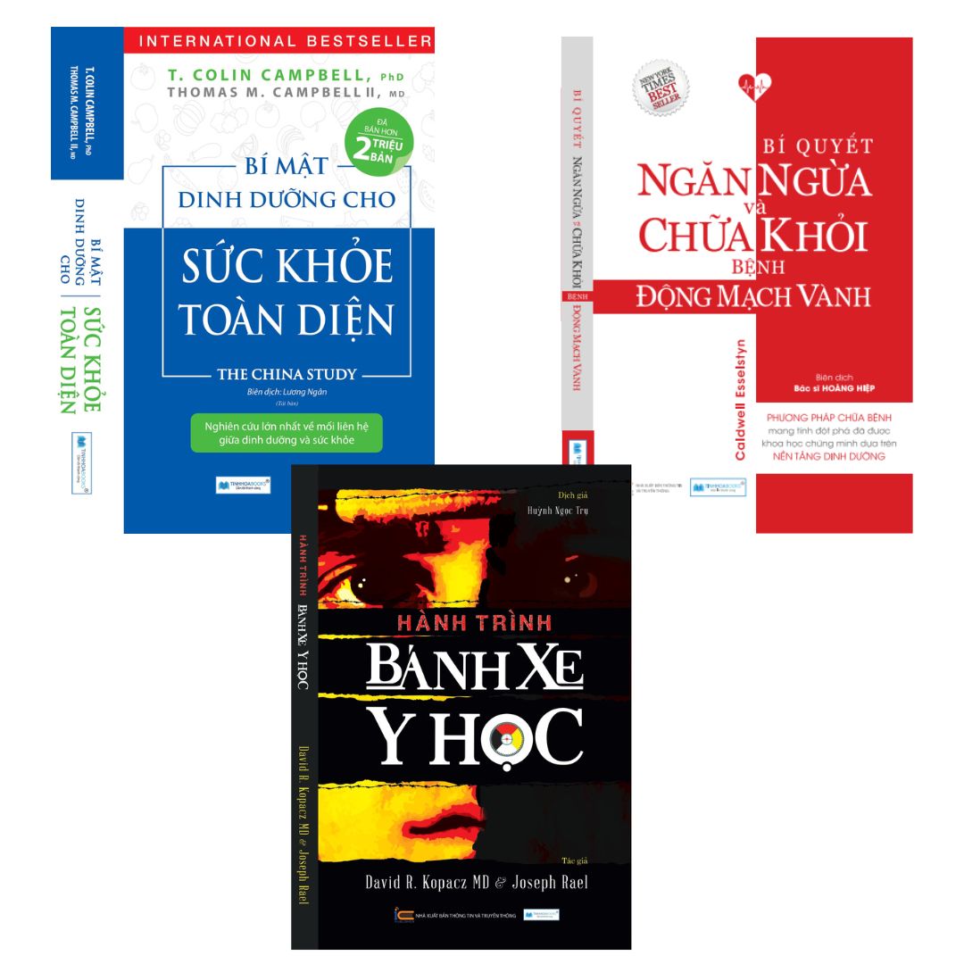 Combo Bí mật dinh dưỡng cho sức khỏe toàn diện+ Bí quyết ngăn ngừa và chữa khỏi bệnh động mạch vành + Hành trình bánh xe y học