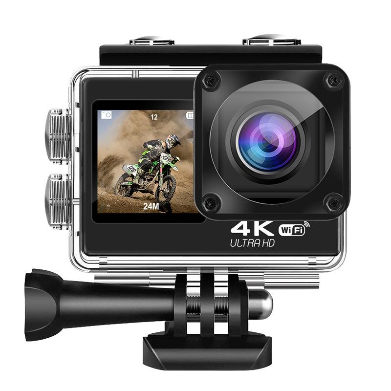 Ourlife Camera Hành Động 4K 30FPS Màn Hình Kép Điều Khiển Từ Xa Wifi Go Mini Chống Nước Lái Xe Đạp Thể Thao Camera Hành Động