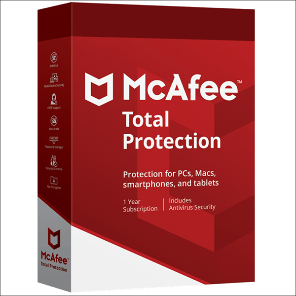 Phần Mềm McAfee Total Protection Bản Quyền 1 Năm - Hàng Chính Hãng