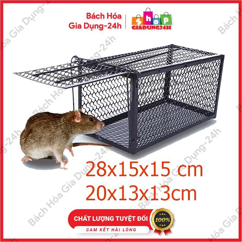 Bẫy chuột lồng sắt cỡ nhỡ 28 x15x15cm -hàng sắt Nam Đinh Có thể tái sử dụng-Giadung24h