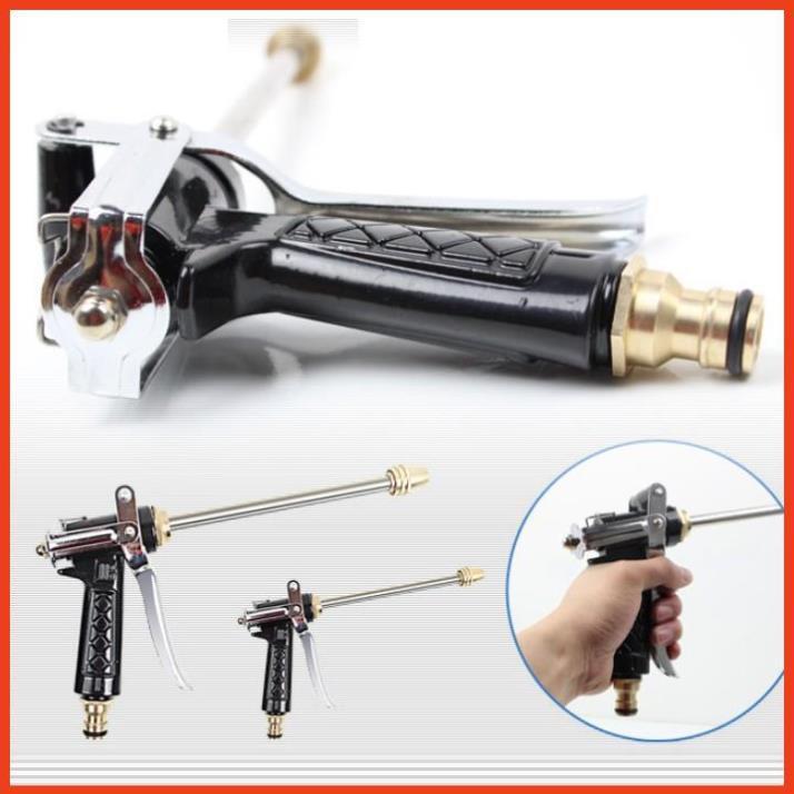 Bộ dây vòi xịt nước rửa xe, tưới cây . tăng áp 3 lần, loại 20m 206318 đầu đồng, cút đồng