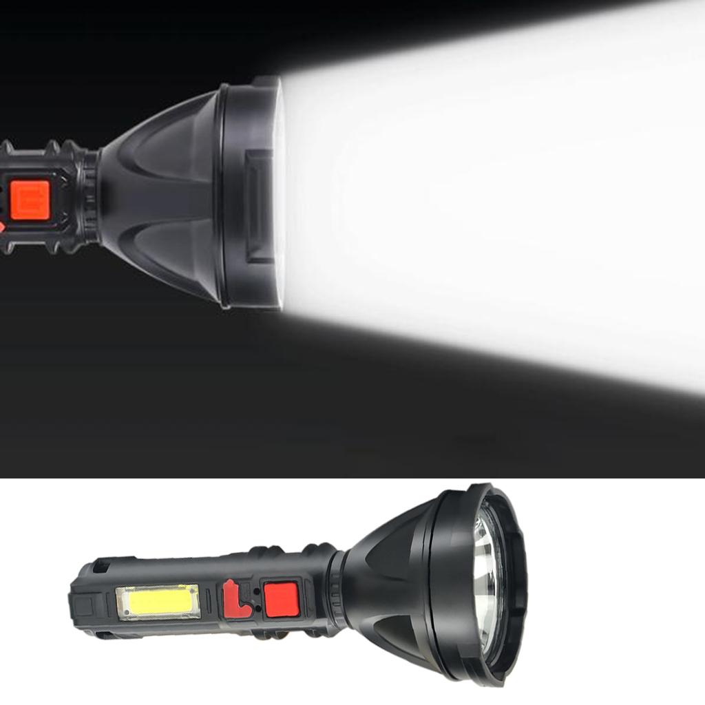 Rechargeable LED Flashlight, 4 Light Modes, Waterproof, COB Side Light Flashlight for Emergency, Hiking, Home and More, USB Cable Included